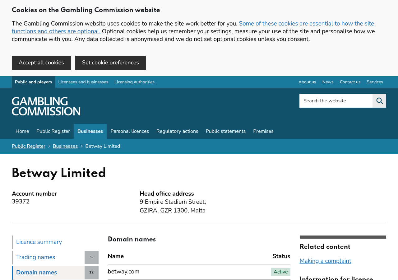 لقطة مصدر مؤرخة من www.gamblingcommission.gov.uk